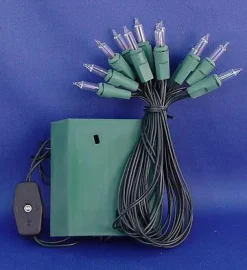 Stocking / Skirt^Kurt S Adler 12/ Light Steady Burning Miniature Green And Clear Light Set, Jel0002C