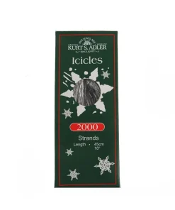 Kurt S Adler 2000 Silver Tinsel Icicle Strands, C1687S, Kurt Adler Cheap