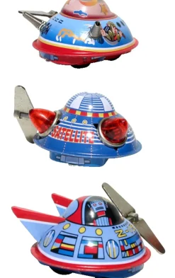 Stocking / Skirt^Alexander Taron 3 Space Ships, Collectible Tin Toy, Ms633