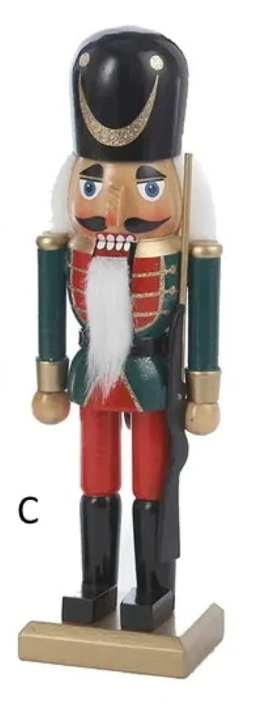 Kurt S Adler 10" Wooden Soldier Nutcrackers, 3 Assorted, C6194, Kurt Adler Online