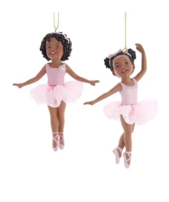 Kurt S Adler African Ballerina Girl Ornaments, Set/2, E0481, Kurt Adler Flash Sale