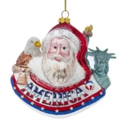 Blown Glass^Kurt S Adler America Santa Ornament, Td1707, Kurt Adler