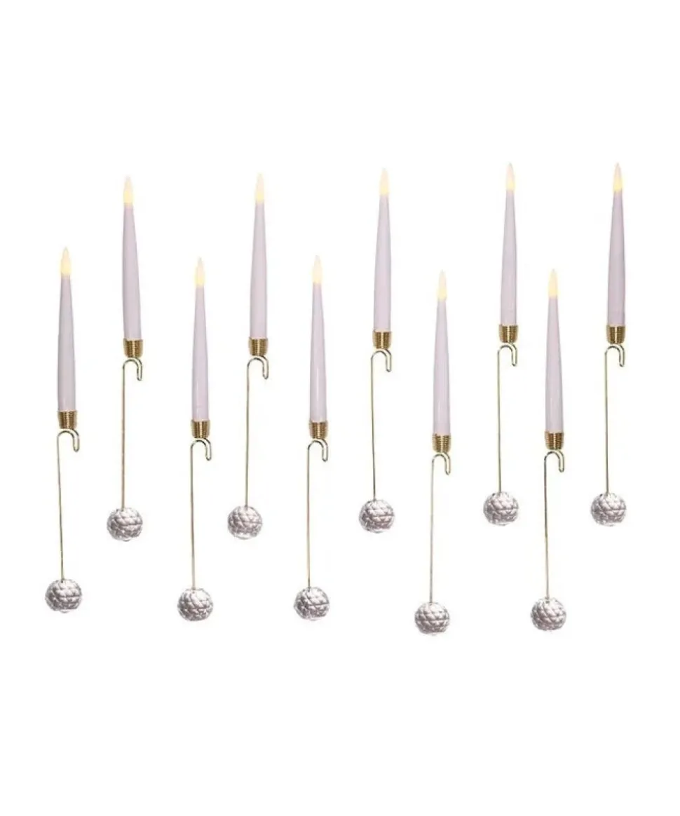 Kurt S Adler Battery-Operated Candle With Glass Weight Light Set, Bat0001, Kurt Adler Fashion