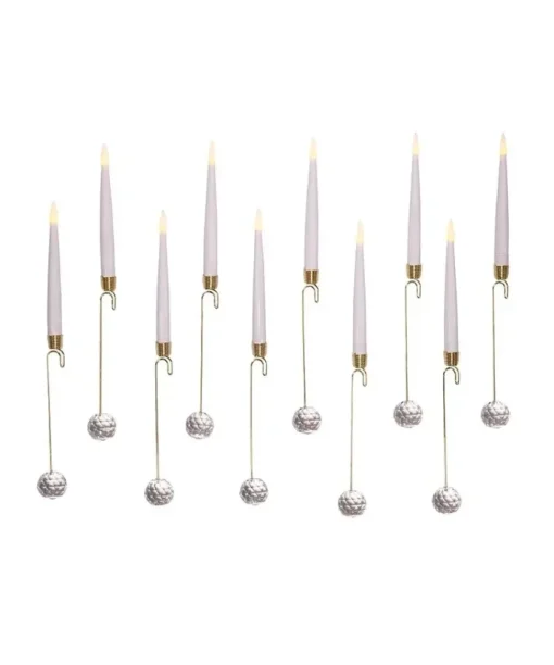 Stocking / Skirt^Kurt S Adler Battery-Operated Candle With Glass Weight Light Set, Bat0001, Kurt Adler