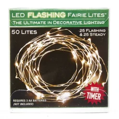 Stocking / Skirt^Kurt S Adler Battery-Operated 50-Light Warm White Led Fairy Twinkle Light Set