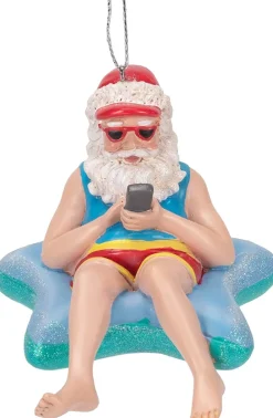 Kurt S Adler Beach Santa In Starfish Float Christmas Ornament, E0467, Kurt Adler Sale