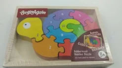 Wood^Begin Again , Wooden Snail Number Puzzle, 11202, Puzzles