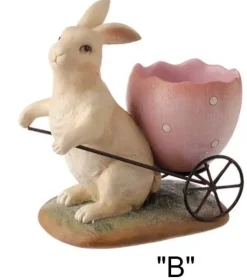 Easter^Raz Bunny Or Chick With Wagon