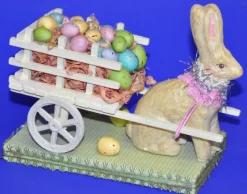 Midwest Importers Bunny Pullinng A Cart Of Eggs Clearance