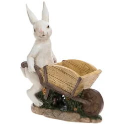Easter^Raz Bunny With Wheel Barrel