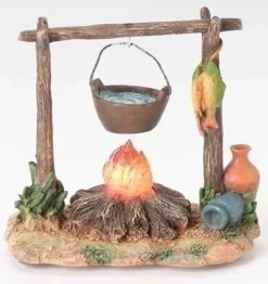 Fontanini Campfire With Pot 3.75" Led, , 59532 Best