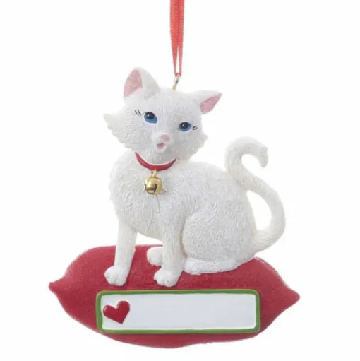 Stocking / Skirt^Kurt S Adler Cat On Pillow Ornament, A1840, Kurt Adler