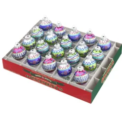 Garlands (Tree)^Shiny Brite Christmas Brites 1.25" 20 Count Decorated Rounds