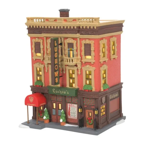 Stocking / Skirt^Robert Moore & Co. Christmas Town & Village Collectibles Cic, Luchow's German Restaurant, 6007586, Christmas In The City