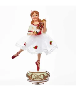 Resin^Kurt S Adler Clara With Nutcracker/Musical, F0309, Kurt Adler