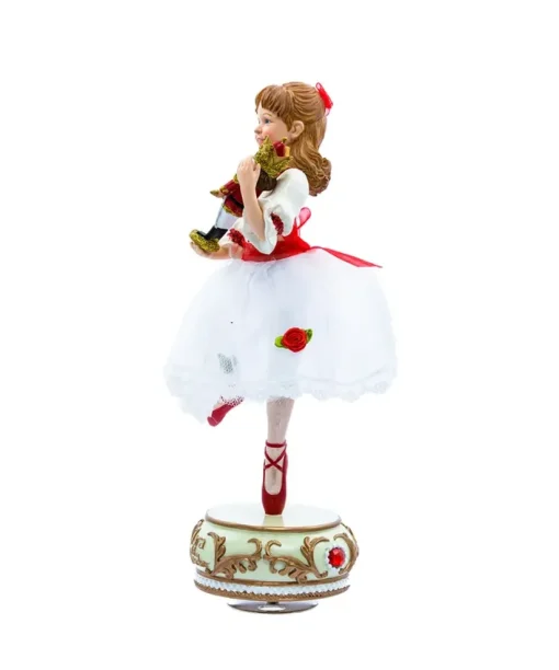 Resin^Kurt S Adler Clara With Nutcracker/Musical, F0309, Kurt Adler