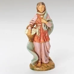 Fontanini Claudia Woman With Flower 5", , 54078 Sale