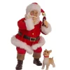 Clothtique/Fabriche Santas^Kurt S Adler Coca-Cola, Sundblom 90Th Anniversary Santa And Dog, 2-Piece Set, Fabriche™ Cc5213