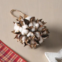 Stocking / Skirt^Raz Cotton Ball Ornament