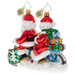 Santas^Christopher Radko Cr, A Bicycle Built For Two, 1020406,