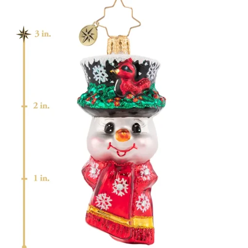Blown Glass^Christopher Radko Cr, A Snowman Worth Flocking To, Gem, 1020672,