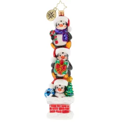Stocking / Skirt^Christopher Radko Cr, A Stack Of Penguins, 1020093,