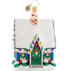 Glass^Christopher Radko Cr, Adorably Adorned Cottage, 1020736,