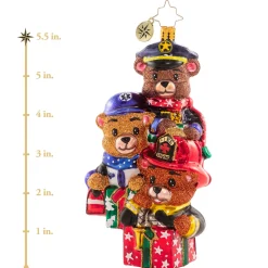 Stocking / Skirt^Christopher Radko Cr, Beary Best Rescuers, 1020834,