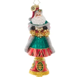Blown Glass^Christopher Radko Cr, Bells Will Be Ringing Santa, 1021361, Radko