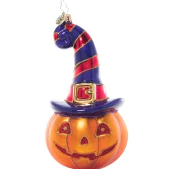 Halloween/Witches^Christopher Radko Cr, Bewitching Jack-O-Lantern, 1021077, Radko