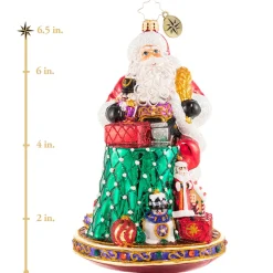 Blown Glass^Christopher Radko Cr, Can I Have Your Autograph, Santa?, 1020611,