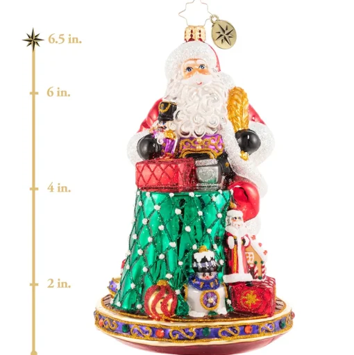 Blown Glass^Christopher Radko Cr, Can I Have Your Autograph, Santa?, 1020611,