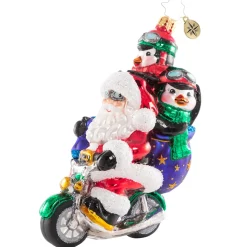 Blown Glass^Christopher Radko Cr, Cheerful Chopper Comrades, 1020805,