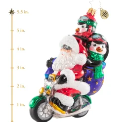 Santas^Christopher Radko Cr, Cheerful Chopper Comrades, 1020805,