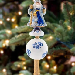 Santas^Christopher Radko Cr, Chinoiserie Elegance Santa Finial, 1021534, Radko