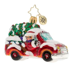 Blown Glass^Christopher Radko Cr, Christmas Tree Delivery Gem, 1020247,
