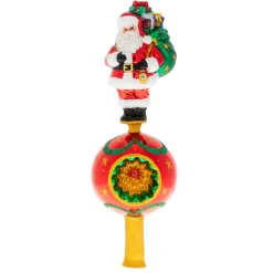 Stocking / Skirt^Christopher Radko Cr, Claus On Top Of The Ball Finial, 1020454,