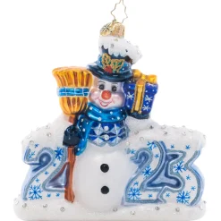 Blown Glass^Christopher Radko Cr, Coolest Year Yet 2023, 1021520, Radko, Dated 2023