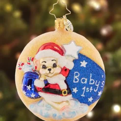 Santas^Christopher Radko Cr, Darling 1St Christmas Gem, 1021410, Radko, Gem