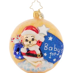 Santas^Christopher Radko Cr, Darling 1St Christmas Gem, 1021410, Radko, Gem