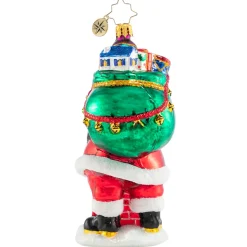 Stocking / Skirt^Christopher Radko Cr, Down The Chimney He Goes!, 1020619,