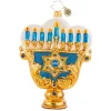 Blown Glass^Christopher Radko Cr, Eight Nights Of Light Menorah, 1020517,