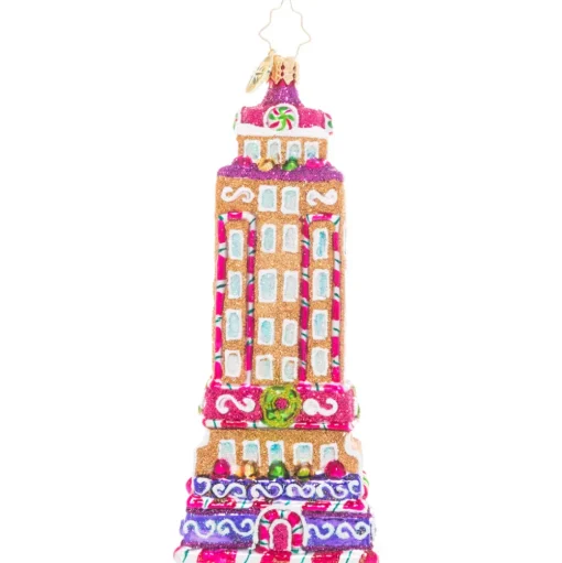 Blown Glass^Christopher Radko Cr, Empire Sweet Building, 1021201,