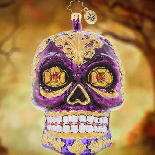 Stocking / Skirt^Christopher Radko Cr, Festive Filigree Calavera, 1021667, Radko