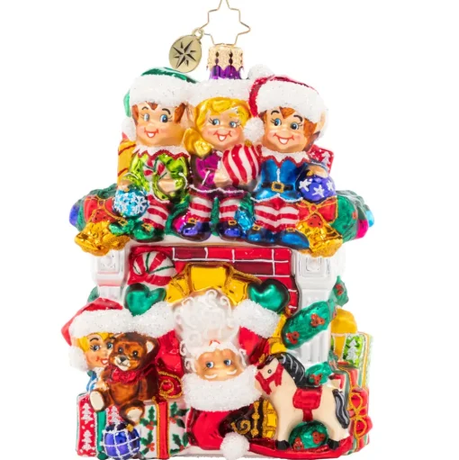 Santas^Christopher Radko Cr, Fireplace High Jinks, 1021622, Radko