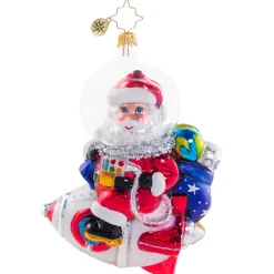 Blown Glass^Christopher Radko Cr, Galactic Christmas Delivery, 1020705,
