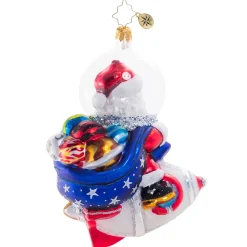 Blown Glass^Christopher Radko Cr, Galactic Christmas Delivery, 1020705,