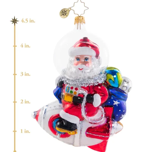 Glass^Christopher Radko Cr, Galactic Christmas Delivery, 1020705,