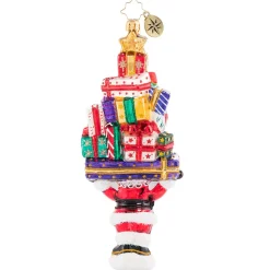 Glass^Christopher Radko Cr, Gift Liftin' Santa, 1020695,
