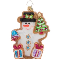 Blown Glass^Christopher Radko Cr, Gingerbread Snowman, 1021108, Radko